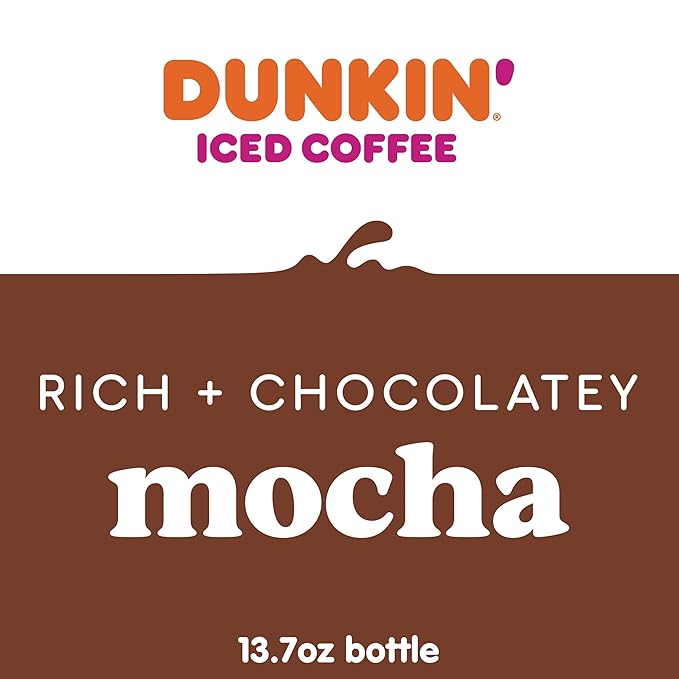 Dunkin' Mocha Iced Coffee Bottle 13.7 fl oz 12 Pack