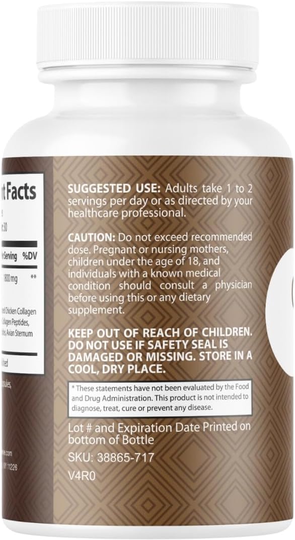 Collagen Ultra Complex Types I II III V &amp X Multi Collagen Protein Peptides Supports Hair Skin &amp Nails - Joint Support Pure Hydrolyzed Collagen Peptides Supplement 90 Capsules (6)
