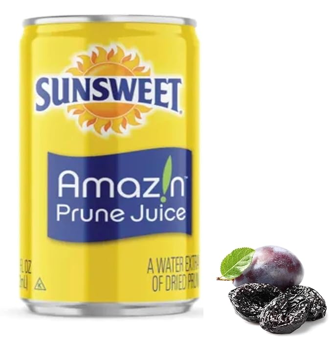Sunsweet Prune Juice - Pack of 8 Cans - 7.5 oz Cans - Amazin Prune Juice - Excellent Source of Fiber - Keep Your Digestive System in Balance