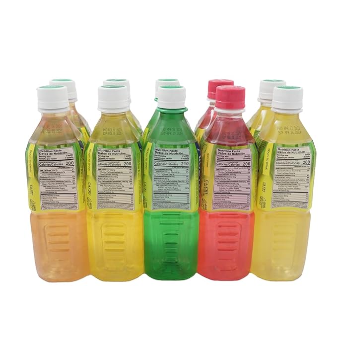 Aloevine Aloe Vera Drink juice l variety |16.9 oz. pack of 10 l 2 original 2 watermelon 2 mango 2 pomegranate 2 pineapple | plant based Vegetable Korean drinks
