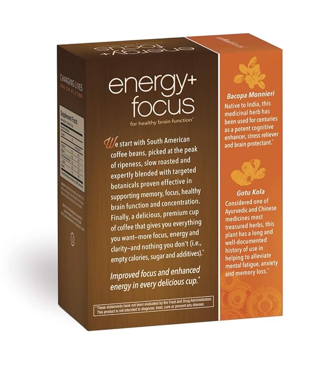 Energy + Focus Instant Coffee by Javita – Premium Arabica with Adaptogens – Clean Energy &amp Mental Clarity Support – Convenient Functional Coffee Medium Roast Coffee Mix (1 box/24 serv.)