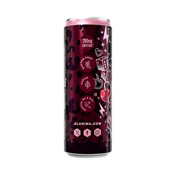 Alani Cherry Bomb Energy Drink Sugar Free Low Calorie Energy Drinks - 12 fl oz Can (6 Pack)