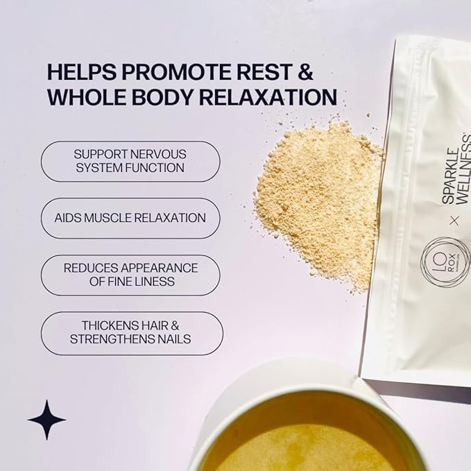 Collagen + Magnesium | VERISOL Bioactive Collagen Peptides Magnesium Glycinate &amp Taurate Salts | Lauren Roxburgh Rest + Restore | Calming Nightly Beauty Routine (Ginger Lime) [30 Serves]