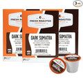Fresh Roasted Coffee Dark Sumatra Mandheling |100% Single Origin | Dark Roast 72 Pods for K Cup Brewers