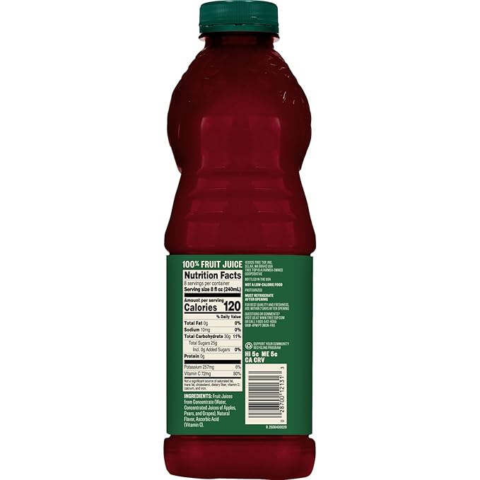 Tree Top 100% Juice Apple Grape 64 Fl Oz (Pack of 8)