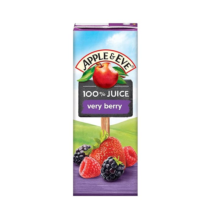 Apple &amp Eve 100% Juice Variety Pack | Apple Very Berry &amp Fruit Punch Flavors | 6.75oz Juice Boxes 36 Count (2 Packs of 36)