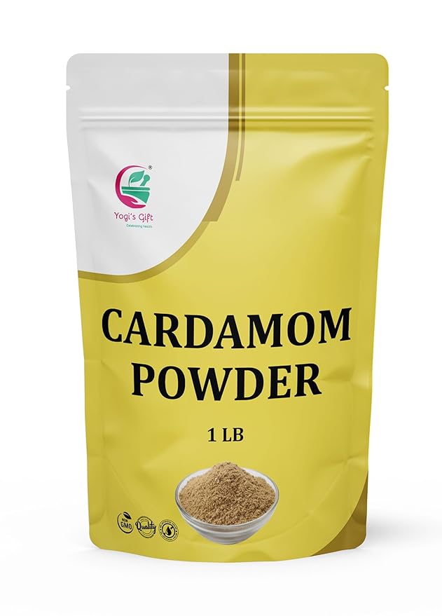 Ground Cardamom Powder 1 LB (16 oz) – Aromatic &amp Premium Quality | Perfect for Baking Coffee Tea &amp Curries | aka Elaichi Cardamon | By Yogi’s Gift®
