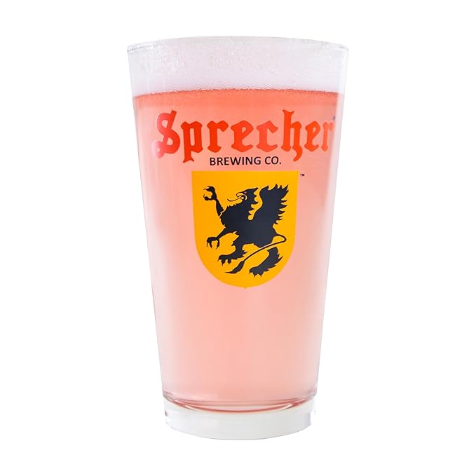 Sprecher Door County Cherry Soda in 16 fl oz Glass Bottles (12 Pack) Fire-Brewed Craft Soda Made with Real Honey and Door County Cherry Juice Caffeine-Free Cherry Soft Drink