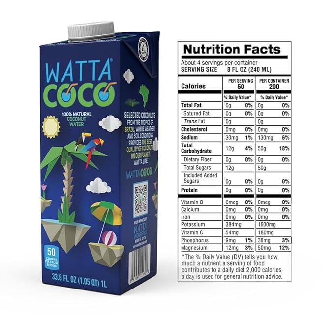 Beverages - WATTACOCO - WATTACOCO WHOLE COCONUT WATER