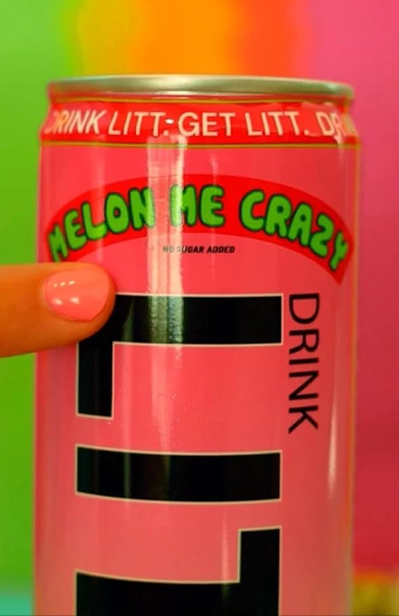 DRINK LITT MELON ME CRAZY | Watermelon | Natty Hydration | Natural Electrolytes | B Vitamins | 11 oz (Pack Of 12)