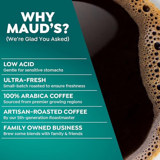 Maud's Decaf Espresso Roast Coffee Pods 100 ct Decaffeinated Dark Roast Coffee in Single Serve Pods – 100% Arabica Coffee Compatible with Keurig K Cups Maker