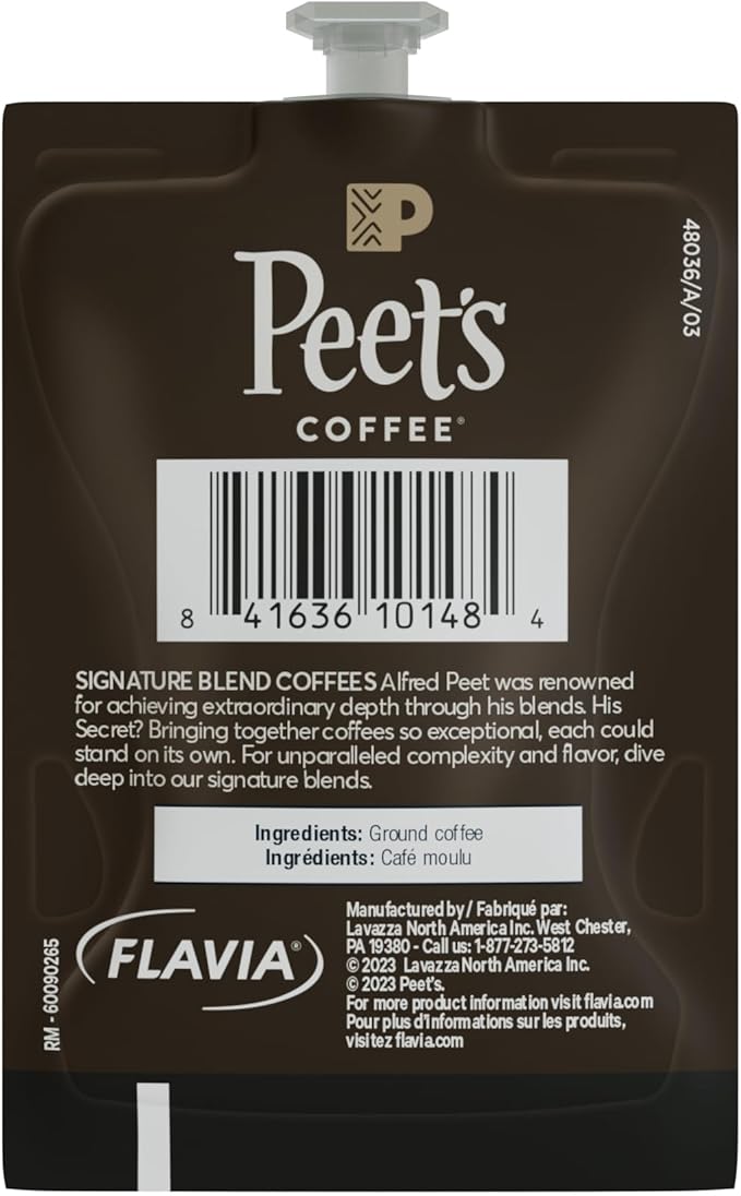 Flavia Peet’s Coffee French Roast Freshpacks works only with Flavia Brewers Dark Roast (Case of 76)