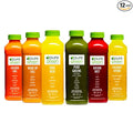 Pure Green Cold Pressed Juice - Variety Pack - Fresh Functional Blend Natural Gluten Free Non-GMO No Artificial Colors or Flavors - Made from Real Fruits &amp Veggies - 16oz (12 Pack)