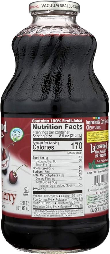 Pure Black Cherry Juice (Pack of 12)
