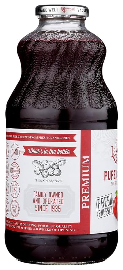 Pure Cranberry Juice (Pack of 12)