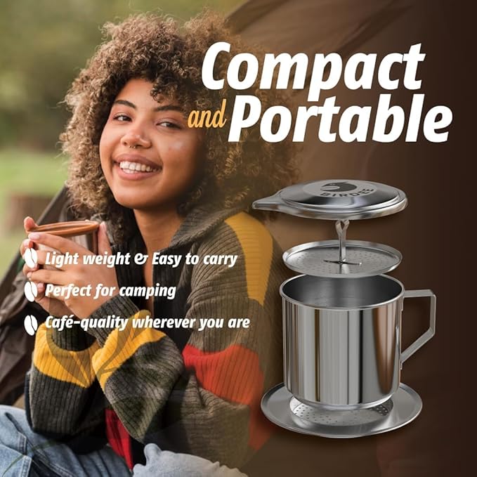 Birdee Bundle Vietnamese Coffee – 1 LB Premium Ground Coffee &amp 8 oz Stainless Steel Phin Filter