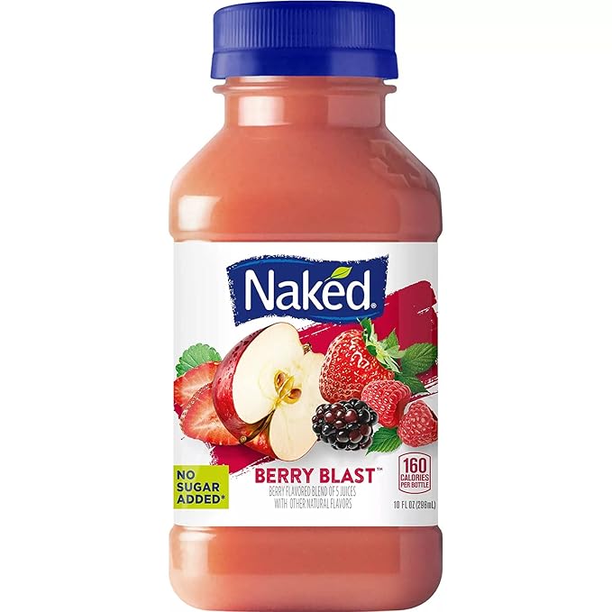 Gourmet Kitchn Naked Juice Variety Pack | Strawberry Banana Mighty Mango Berry Blast and Blue Machine | No Sugar Added And Non GMO - 2 Boxes (10 oz. 12 pk. Each) Total 24 Juice2 Pack