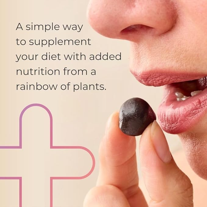 Juice Plus+ Berry Blend Soft Chews (Chewables) - Daily Nutrition from 12 Plants with Whole Fruit Vegetable &amp Berry - Raspberry Bilberry Blueberry and More! for Adults and Kids - (1-mo 30 Che