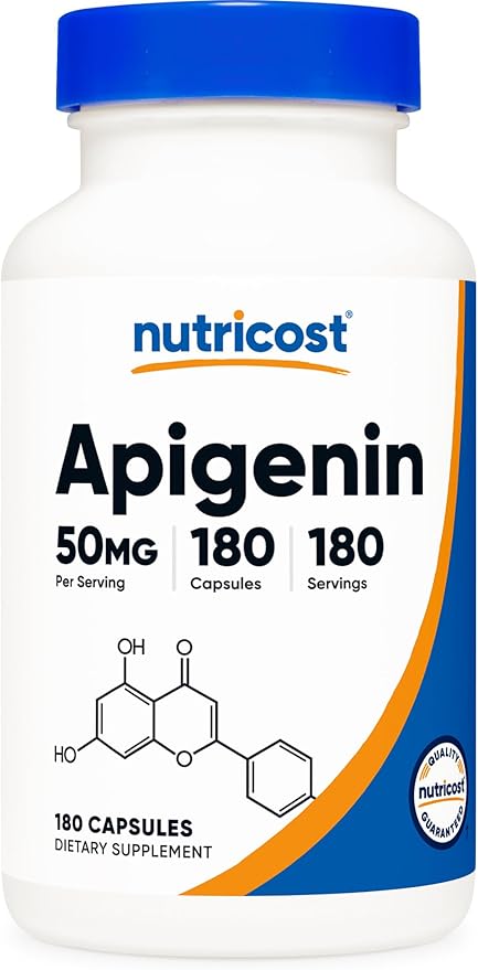 Nutricost Apigenin 50mg 180 Capsules - Non-GMO Gluten Free Vegan
