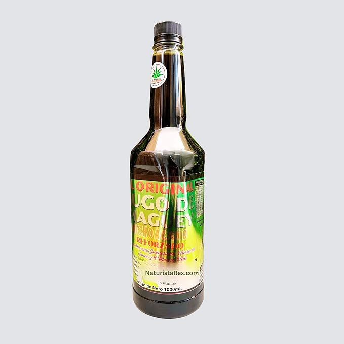 El Original Maguey Juice Michoacano REFORZADO with Moronel Guanabana &amp 11 PLANTS more | Original Jugo de Maguey Michoacano Reforzado con Moronel y 11 plantas mas 33 oz (1 LT) Tonic Drink Dietary