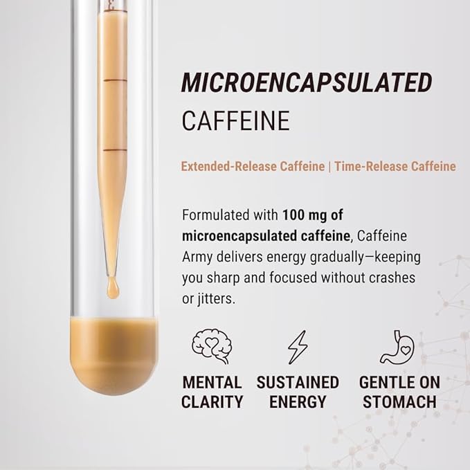 CAFFEINE ARMY Cappuccino | Functional Coffee with Collagen Peptides MCTs CoQ10 and Adaptogens: Clean Energy Supports Daily Attention No Jitters or Crash (7.8 oz 22 Servings)