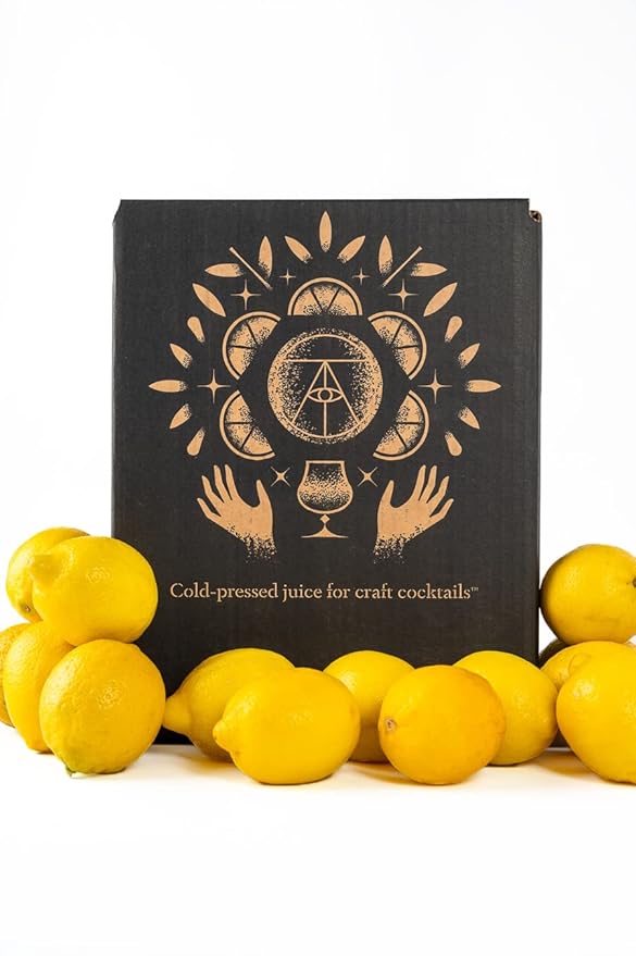 Twisted Alchemy Cold Pressed Fresh Juice For Craft Cocktails - All Natural Hand Squeezed Juice Cocktail Mixer - (Lemon Juice 10L Bag In Box) - No Sugar Added Preservative Free Ships Cold Non-GMO