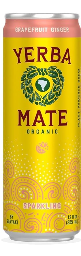 Guayaki Yerba Mate Grapefruit Ginger Sparkling Mate 12-ounce Cans (Pack of 6)