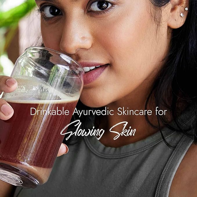 Kapiva Skin Foods Glow Mix | Ayurvedic Skin Supplement Collagen Powder | Skincare for Glowing &amp Healthy Skin (30 Sachets)