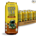 Tea Industries Black Tea with Lemon Iced Tea – Sugar Free Low Calorie Citrus Flavor Electrolyte Drink for Hydration 16oz Cans (12-Pack)
