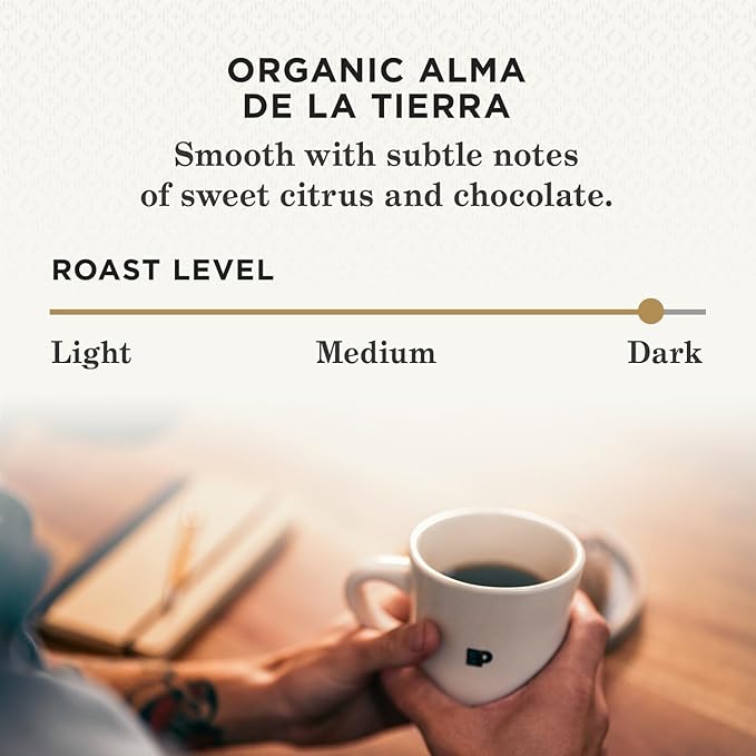 Peet's Coffee USDA Organic Dark Roast Keurig K-Cup Pods 100% Arabica Coffee - Alma de la Tierra 60 Count (6 Boxes of 10 Pods)