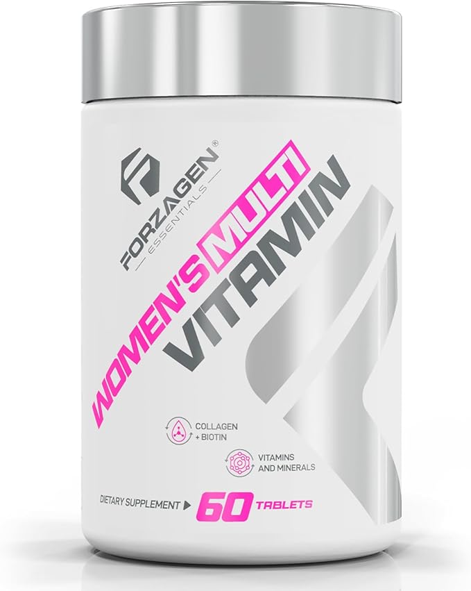 Forzagen Essentials Women's Multi Vitamin with Collagen and Biotin Complete Vitamin and Mineral Supplement 60 Tablets