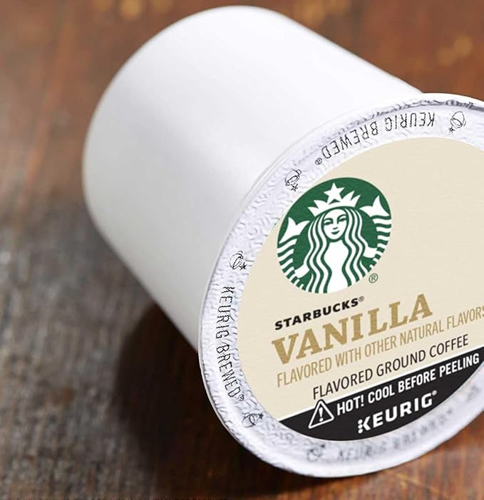 Starbucks Vanilla Flavored Coffee K-Cup Pods Light Roast Keurig Genuine K-Cup Pods 120 Count (Pack of 12 Boxes)