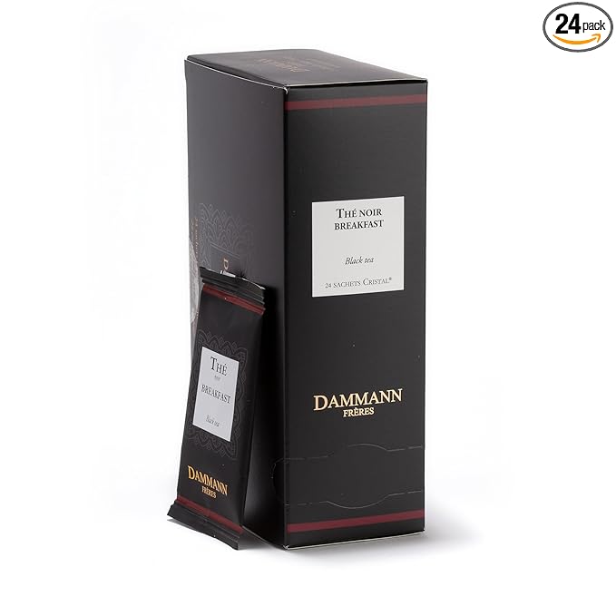 Dammann Freres Loose Leaf Breakfast Blend Premium Gourmet French Black Tea 24 Count (Single Pack)