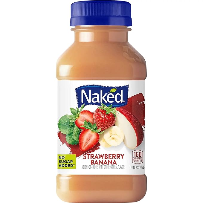 Gourmet Kitchn Naked Juice Variety Pack | Strawberry Banana Mighty Mango Berry Blast and Blue Machine | No Sugar Added And Non GMO - 2 Boxes (10 oz. 12 pk. Each) Total 24 Juice2 Pack