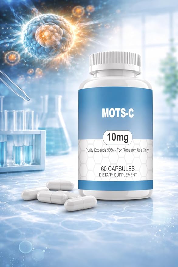 MOTS-c Research Peptide - 10mg High-Purity Research Grade Capsules 99% Purity - 60 ct