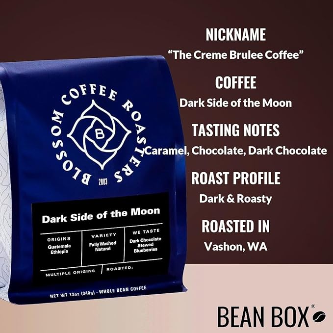 Dark Side of the Moon - Roasted by Blossom Coffee Roasters - Freshly Ground Coffee - 5 Pound Bag