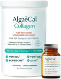 ALGAECAL Vitamin D3 &amp Collagen Bundle – Hydrolyzed Collagen Complete with Clinically-Supported Verisol Fortibone &amp Fortigel Plus Vitamin D3 K2 Complete for Enhanced Immune Support