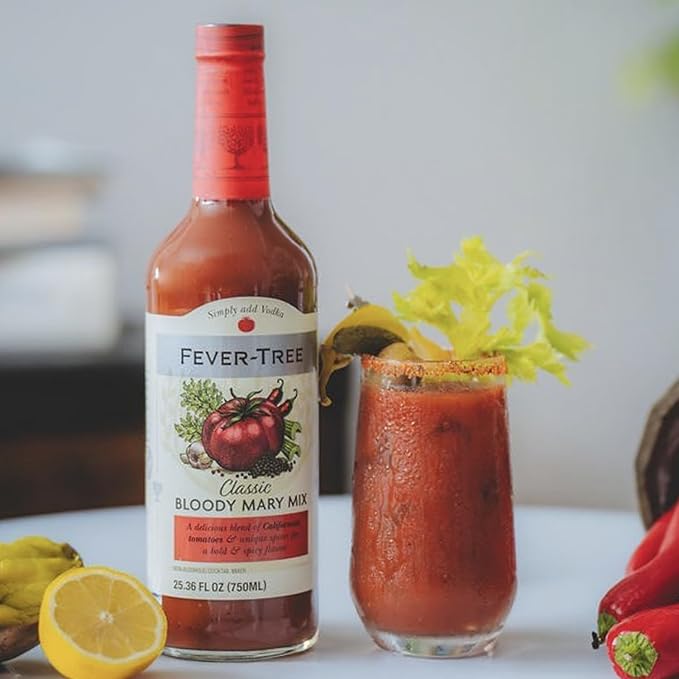 Fever Tree Classic Bloody Mary Mix - Premium Quality Mixer - Refreshing Beverage for Cocktails &amp Mocktails 750ml Bottle