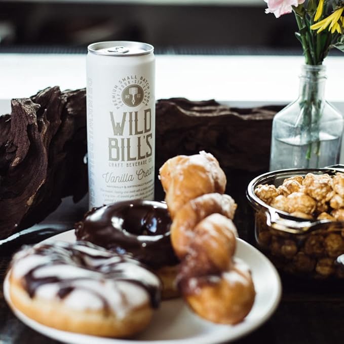 Wild Bill's Vanilla Cream Soda Classic Craft Soda Pop Soft Drinks Sodas Made with Pure Cane Sugar Caffeine Free NO High Fructose Corn Syrup Gluten Free Vegan Low Sodium 12 Oz 12 Pack