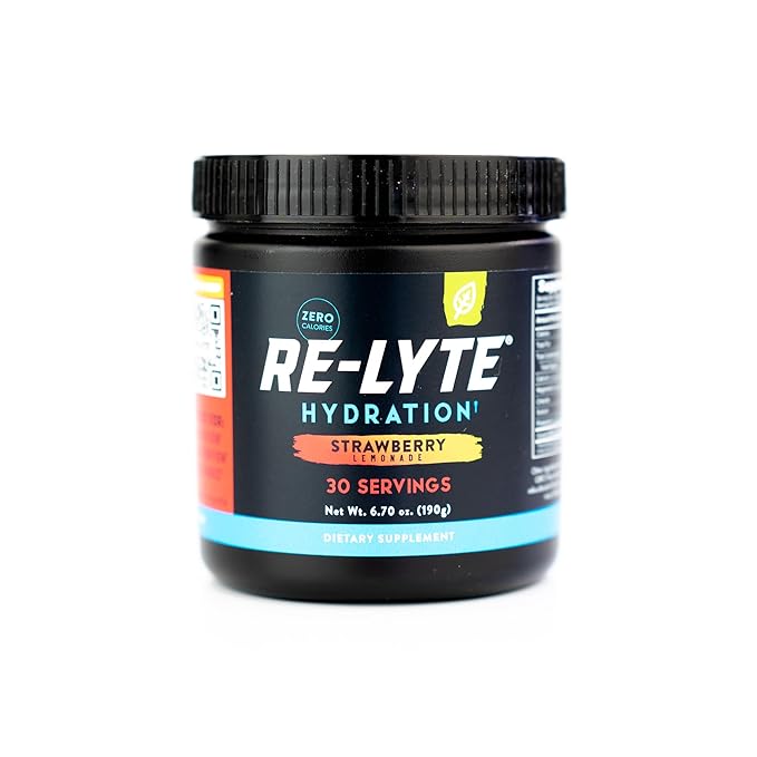 REDMOND Re-Lyte Electrolyte Drink Mix Strawberry Lemonade 30 serving SMALL 6.88oz jar