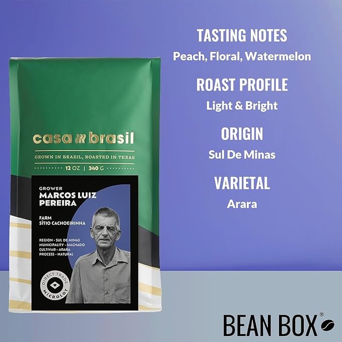 Sítio Cachoeirinha Microlot - Roasted by Casa Brasil Coffees - Whole Bean Coffee - 12 Ounce Bag