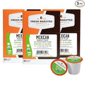 Fresh Roasted Coffee Organic Mexican Water-Processed Half-caf | USDA Kosher | Medium Roast 72 Pods for K Cup Brewers