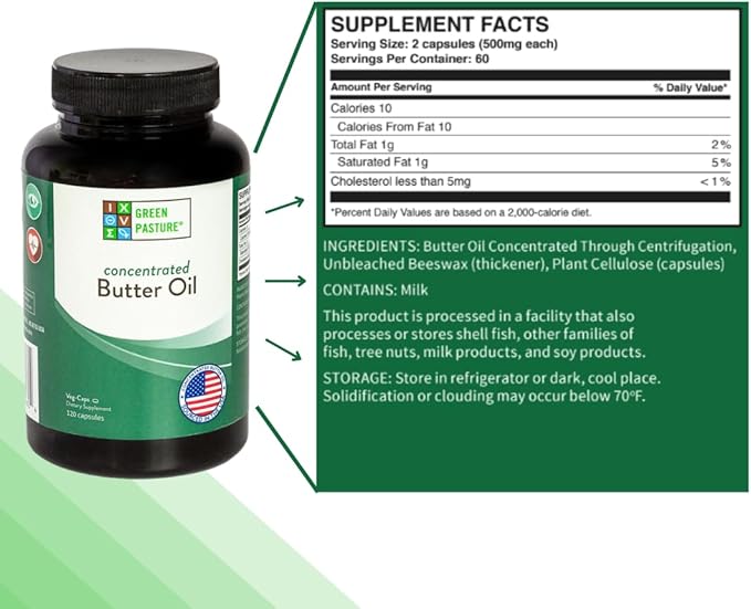 Green Pasture Concentrated Butter Oil Capsules
