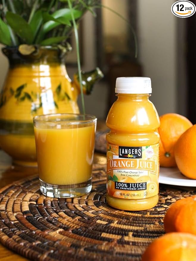 Langers 100% Juice Orange 10 Fl Oz (Pack of 12)