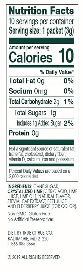 True Citrus True Lime Watermelon Aqua Fresca 10 Count (Pack of 12)