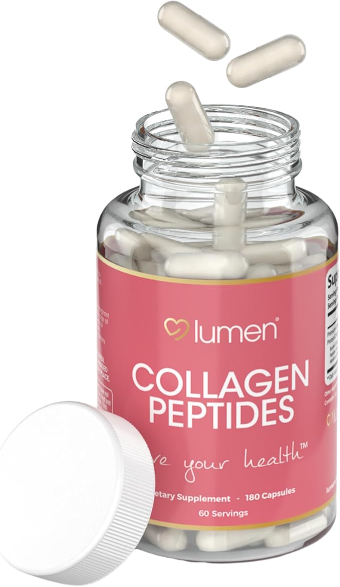 Lumen Naturals Multi Collagen 1800mg Complex for Women – Beauty &amp Protein Support – 180 Capsules – Multi-Type Collagen Blend – Non-GMO Gluten-Free Formula (180 Count (Pack of 1)