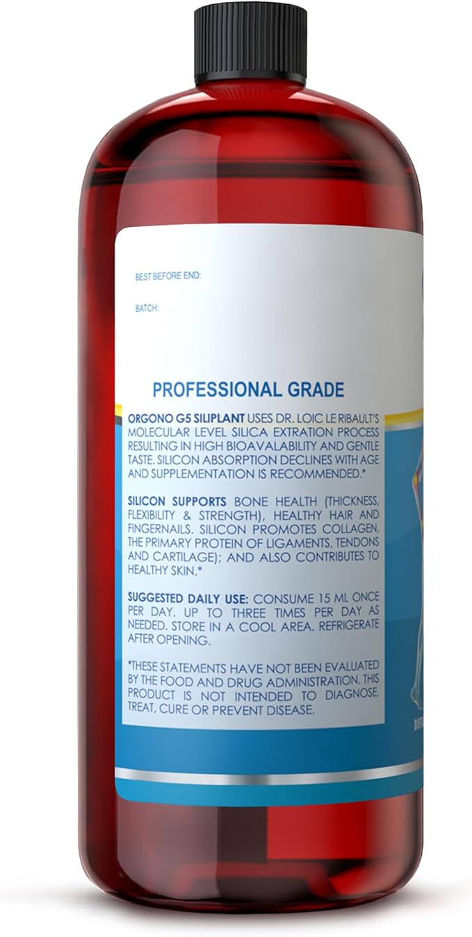 Orgono Living Silica Siliplant | Vegan Collagen Booster | Supports Healthy Collagen and Elastin Production for Joint &amp Bone Support Glowing Skin Strong Hair &amp Nails. 66 Servings