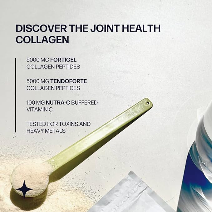 Sparkle Wellness FORTIGEL &amp TENDOFORTE Collagen Peptides | Collagen Powder with Calcium Ascorbate Vitamin C to Support Joint Mobility Tendon &amp Ligament Health | Joint Boost (Chocolate) [30-Se