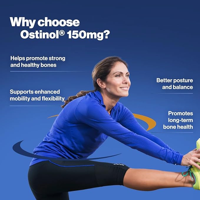 Ostinol Standard 150mg - Bone &amp Joint Supplement | Stem Cell Activation Certified | Bio Active Protein Complex for Mild Bone Loss &amp Mild Joint Dysfunction - 30 Capsules