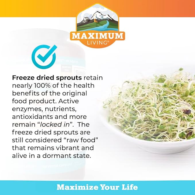 Maximum Living - Vita-Sprout Whole-Food Multivitamin &amp Phytonutrient Blend - 120 Capsules